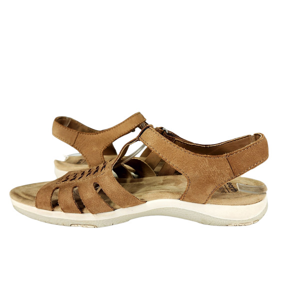 Earth Origins Sandal sz 10M Women Saila Beige Ankle Strap Open Toe Beachy Cruise - Picture 6 of 11